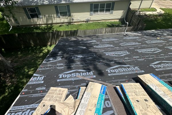 IMG_5268 Roofing supplies laid out on a roof in Urbana, IL