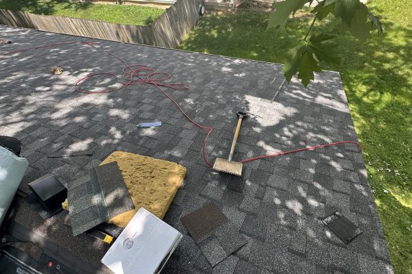 IMG_5270 View from a roof and roofers preparing to work on a roof in Champaign, IL area
