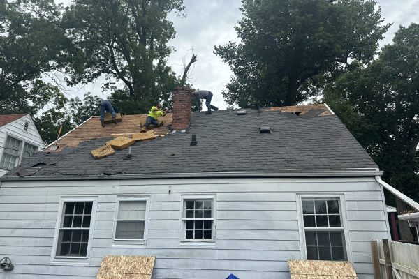 pantheon-roofing-solutions-roof-replacement-3 Photo of a roof replacement in progress by Pantheon Roofing Solutions Champaign IL